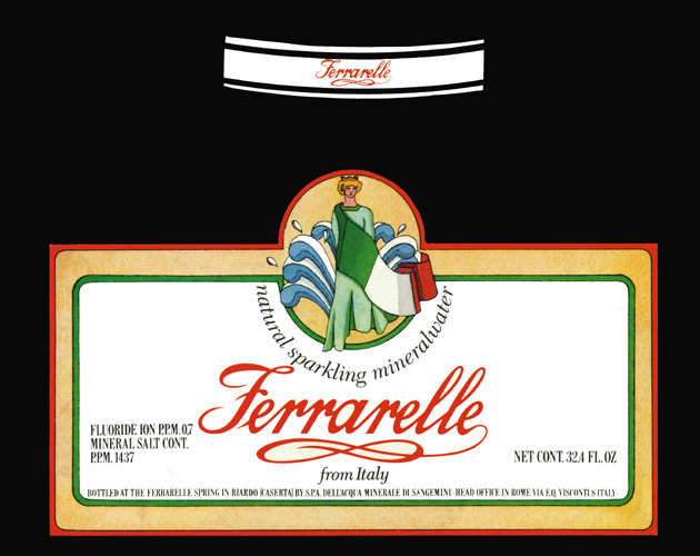 Sparkling (label for Ferrarelle USA Mineral Water)